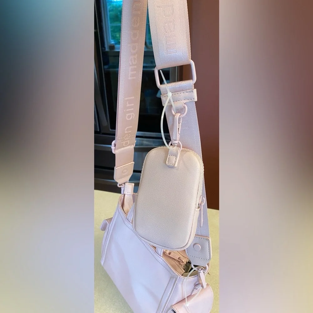 MADDEN GIRL Mauve Mini Tote w/Adjustable Guitar Strap, NWT